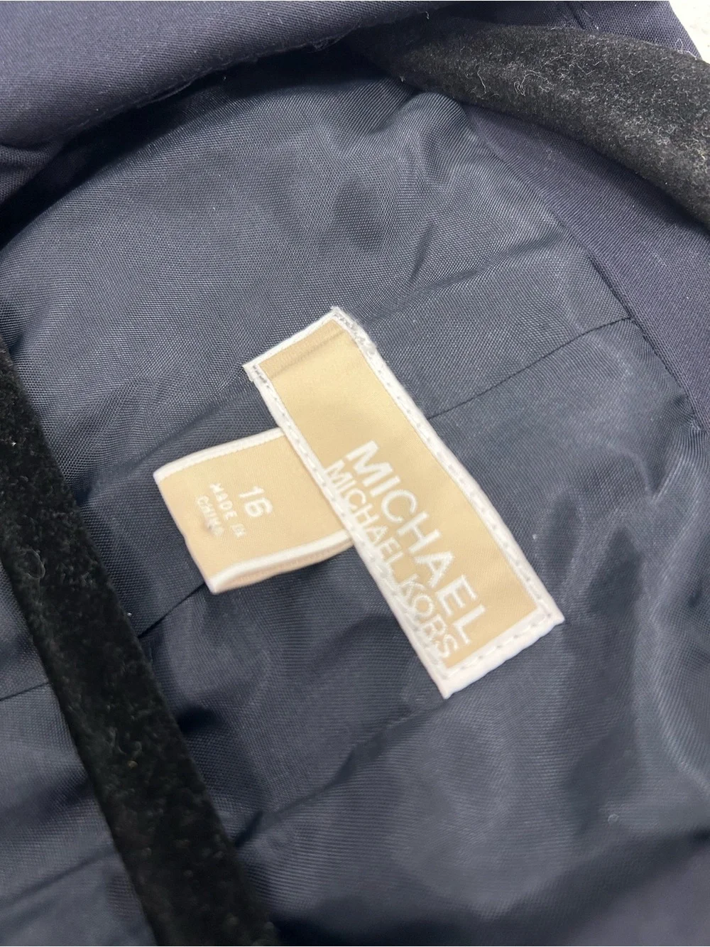 Michael Kors Navy, Tan & Cream Colorblock Blazer